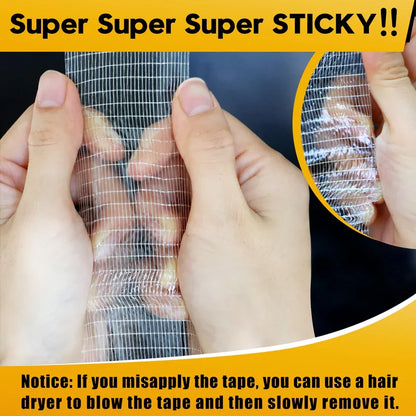Strong Fiber Mesh - Heavy Duty Double Sided Tape 5 meters (Pack of 2)